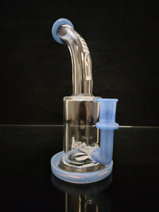 Silika Glass - 8" Rig w/ 14mm Female Joint- Blue [SIR14] - $379