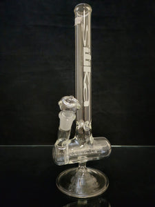 Silika Glass - 13.5" Inline Rig w/ Flower Bowl - White Logo [SIR27] - $250