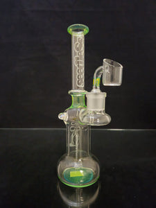 Seedless Glass - 9.5" Rig w/ Banger & Opal - Lime Green