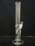 Seedless Glass - 15.5" Straight Tube Bong w/ Ice Pinches