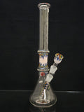 EHLE Glass - 18" Crown Top Worked Beaker Bong w/ Matching Bowl