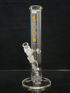 ZOB Glass - 13.5" Straight Bong - Blue & Yellow [ZOB07]