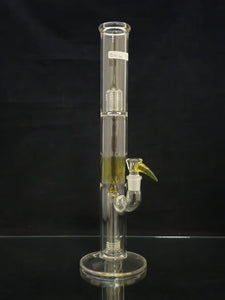 Kenta Kito - 17.5" UV 180 Upstem Bong Citrine w/ Matching Bowl (4 Hole) (KK09)