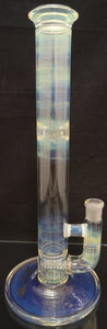 Apix Design - 15.5" Stemline Bong w/ Matching Horn Bowl (3 Hole) - Blue & White