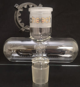 Cheech Glass - 6" Build-a-Bong Middle T Perc - Black - $110