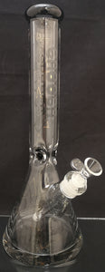 Cheech Glass - 16" Aboriginal Designs Beaker Bong - Black - $220