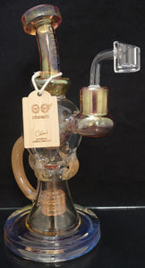 Cheech Glass - 9.5" Recycler Rig w/ Banger - Fumed - $140