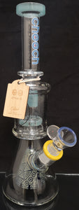 Cheech Glass - 11" Mini Beaker In Beaker Bong w/ Dome Perc - Blue - $150