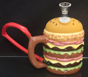 6" Ceramic & Silicon Hamburger Bong - $50