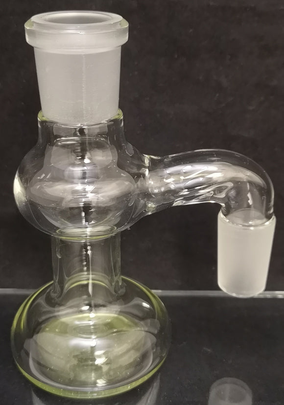 Green Belt Glass - 18mm Accented Dry Ash Catcher - 90 Degree - Sour Apple - $130