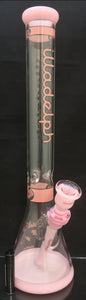 Illadelph Glass - 19" Premium Signature Medium Beaker (MB) Bong w/ Bell Bowl (1 Hole) - Pink - $1400