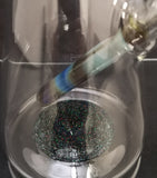 KOBB Glass - 19" Worked Beaker Bong w/ Matching Downstem & Bowl (1 Hole) - Mystery Aventurine w/ Crushed Opal Base - $650
