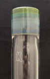 KOBB Glass - 19" Worked Beaker Bong w/ Matching Downstem & Bowl (1 Hole) - Mystery Aventurine w/ Crushed Opal Base - $650