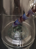KOBB Glass - 20.5" Worked Beaker Bong w/ Matching Downstem & Bowl (1 Hole) - Amber Purple w/ Crushed Opal Base - $650