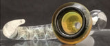 KOBB Glass - 14mm Worked Horn Bowl w/ Opal Chunk (1 Hole) - Light Purple Haze & Crushed Opal - $130