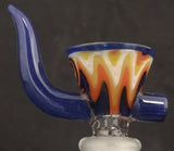 14mm Worked Up Horn Bowl (1 Hole) - Colors Available