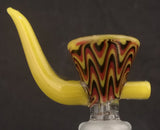 14mm Worked Up Horn Bowl (1 Hole) - Colors Available