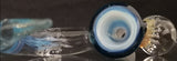 KOBB Glass - 14mm Up Horn Bowl w/ Tricombs Marble (1 Hole) - Blue Stardust Over Ghost