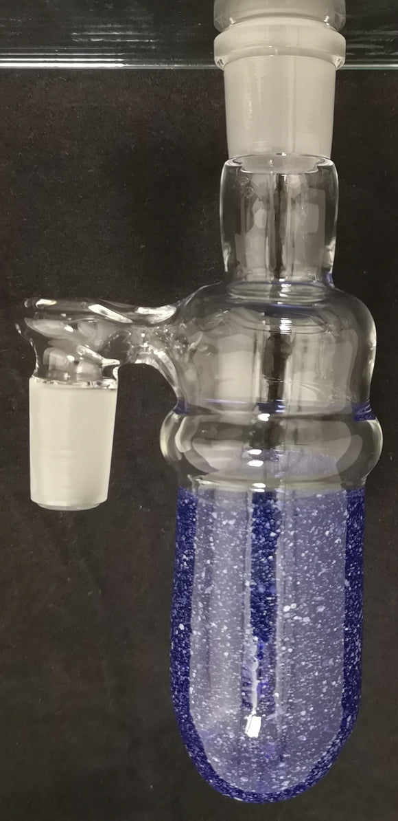 KOBB Glass - 18mm 90 Degree Dry Ash Catcher - Blue Blizzard