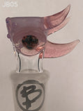 Benwa Glass - 18mm UV Creature's Eye Worked CFL Bowl (4 Hole) - Designs Available