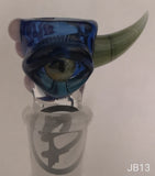 Benwa Glass - 14mm UV Creature's Eye Worked Bowl (1 Hole) - Designs Available