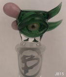 Benwa Glass - 14mm UV Creature's Eye Worked Bowl (1 Hole) - Designs Available