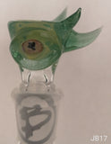 Benwa Glass - 14mm UV Creature's Eye Worked Bowl (1 Hole) - Designs Available