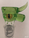 Benwa Glass - 14mm UV Creature's Eye Worked Bowl (1 Hole) - Designs Available