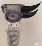 Benwa Glass - 14mm UV Creature's Eye Worked Bowl (1 Hole) - Designs Available