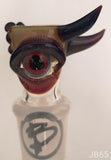 Benwa Glass - 18mm UV Creature's Eye Worked Bowl (4 Hole) - Designs Available