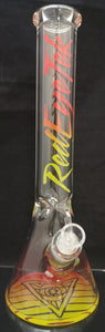 Red Eye Tek - 15" Printed Base Beaker Bong - Clear