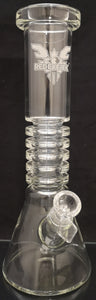 Red Eye Tek - 12" Radiator Beaker Bong w/ Built In Screen Bowl - Clear