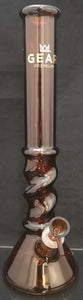 Gear Premium - 15" Twisted Tube Beaker Bong - Colors Available