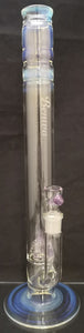 Benwa Glass - 17" Imperial Perc Bong w/ Matching Bowl (4 Hole) - CFL Purple