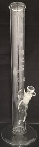 LPZ Glass x NCCL Glass - 18" Hi Times Sandblasted Straight Bong w/ 14mm Bowl (1 Hole) - Clear