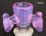 Knock Out (Kirill) Glass - 14mm Full Color Bowl (1 Hole) - Colors Available