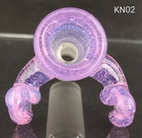 Knock Out (Kirill) Glass - 14mm Full Color Bowl (1 Hole) - Colors Available