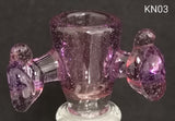 Knock Out (Kirill) Glass - 14mm Full Color Bowl (1 Hole) - Colors Available