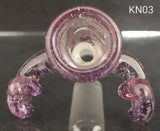 Knock Out (Kirill) Glass - 14mm Full Color Bowl (1 Hole) - Colors Available