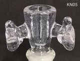 Knock Out (Kirill) Glass - 14mm Full Color Bowl (1 Hole) - Colors Available