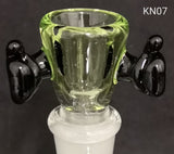 Knock Out (Kirill) Glass - 14mm Full Color Bowl (1 Hole) - Colors Available