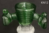 Knock Out (Kirill) Glass - 14mm Full Color Bowl (1 Hole) - Colors Available