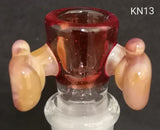 Knock Out (Kirill) Glass - 14mm Full Color Bowl (1 Hole) - Colors Available