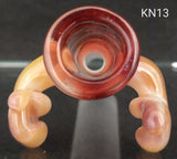 Knock Out (Kirill) Glass - 14mm Full Color Bowl (1 Hole) - Colors Available