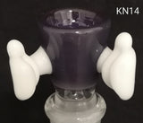 Knock Out (Kirill) Glass - 14mm Full Color Bowl (1 Hole) - Colors Available