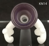 Knock Out (Kirill) Glass - 14mm Full Color Bowl (1 Hole) - Colors Available