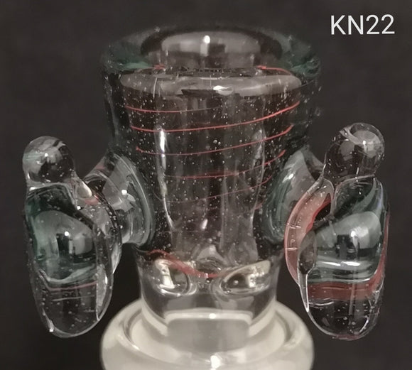 Knock Out (Kirill) Glass - 18mm CFL Colored Bowl w/ Built In Screen (3 Hole) - Colors Available