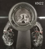 Knock Out (Kirill) Glass - 18mm CFL Colored Bowl w/ Built In Screen (3 Hole) - Colors Available