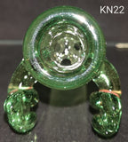 Knock Out (Kirill) Glass - 18mm CFL Colored Bowl w/ Built In Screen (3 Hole) - Colors Available