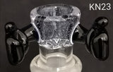 Knock Out (Kirill) Glass - 18mm CFL Colored Bowl w/ Built In Screen (3 Hole) - Colors Available